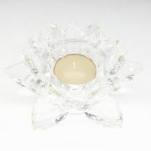 Lotusbloem in kristal met theelicht 13 cm