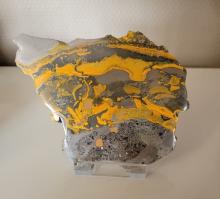 Bumblebee jaspis schijf 218 gram (14 x 10,5cm)